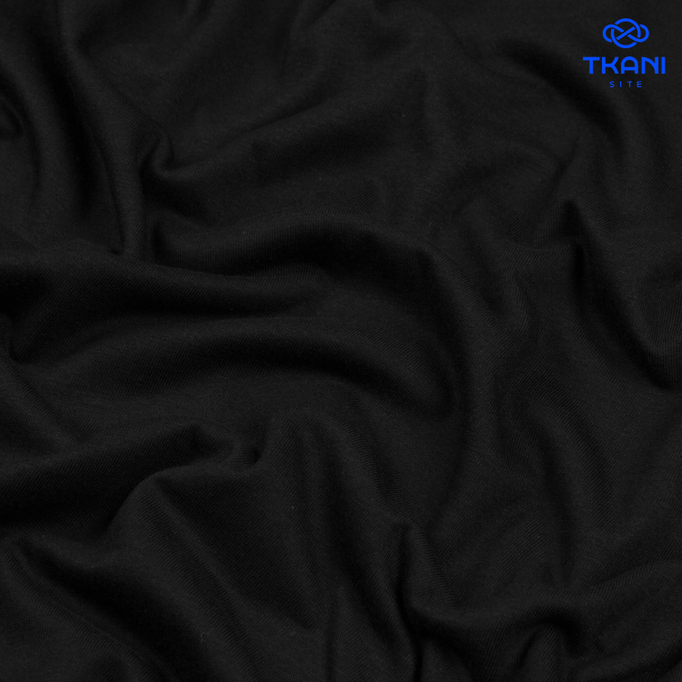 2089. Кулирная гладь. Черный - фото 1