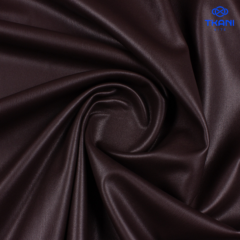 2095. Экокожа на замше. Горький шоколад от Tkani.site