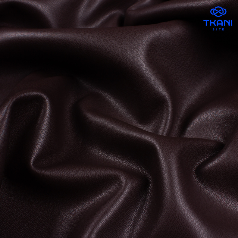 2095. Экокожа на замше. Горький шоколад от Tkani.site