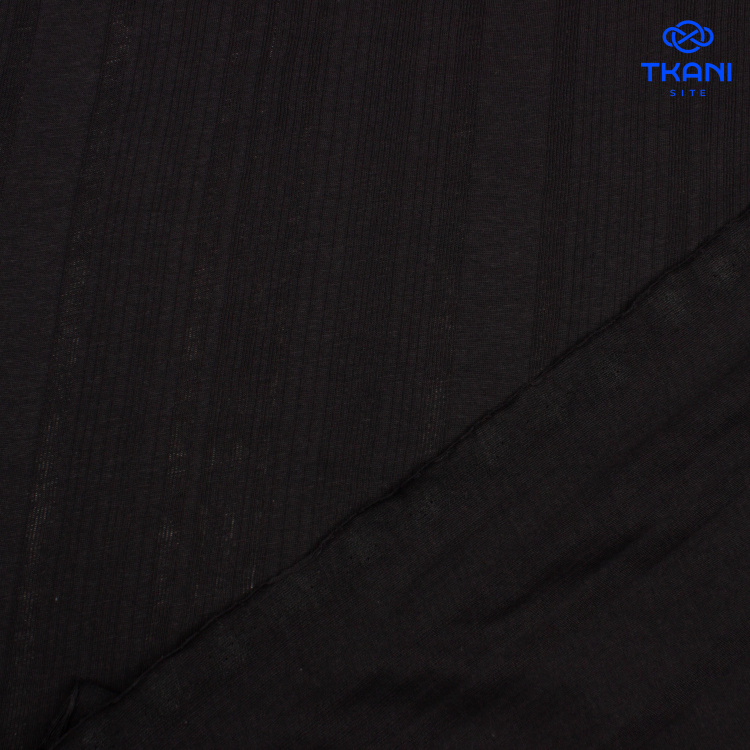 80749. Кулирная гладь. Деворе. Черный - фото 2