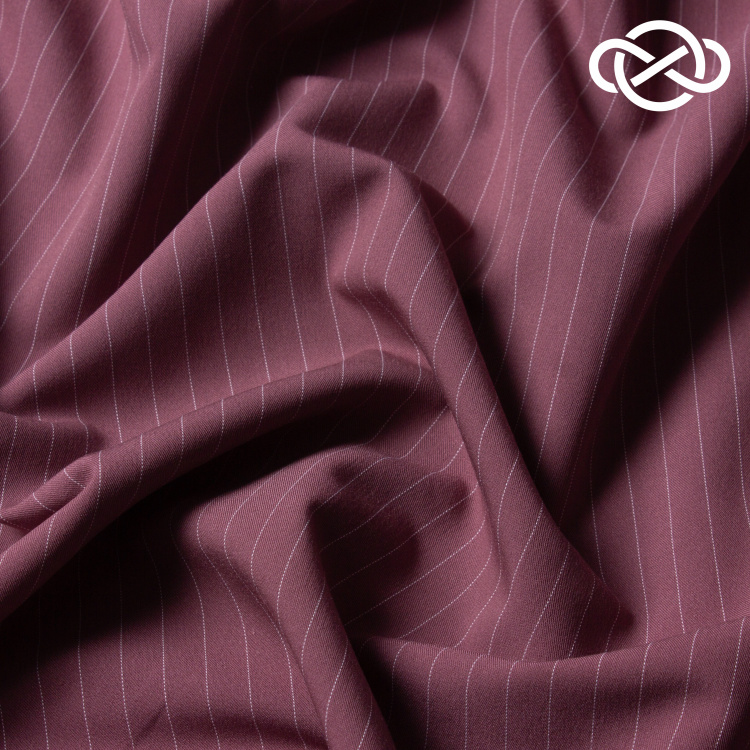 8367. Костюмно-плательная поливискоза. В полоску. - фото 1
