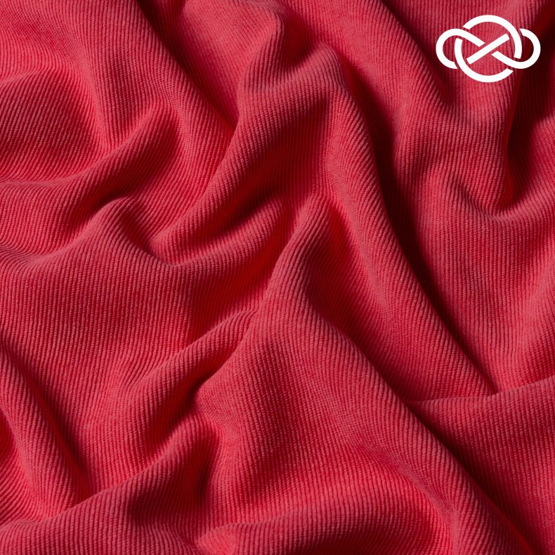 8409. Микровельвет. Fusion coral. от Tkani.site