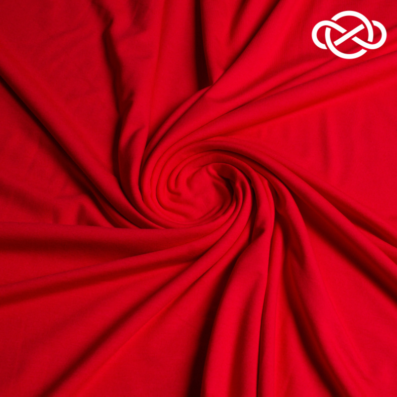 11525. Кулирная гладь. Красный от Tkani.site