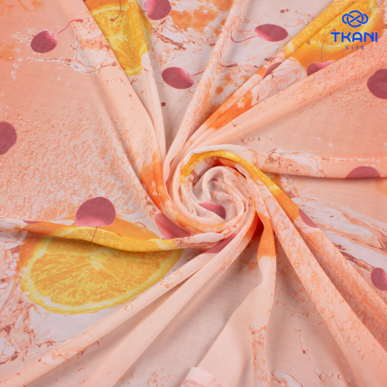 2116. Шифон. Принт от Tkani.site