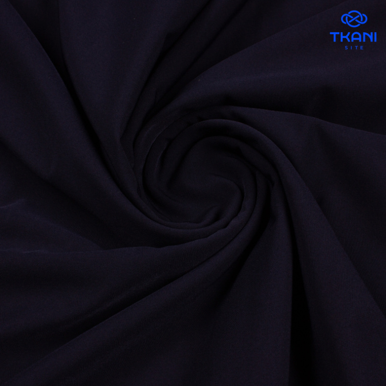 1044. Костюмная поливискоза с начесом. Темно-синий. от Tkani.site