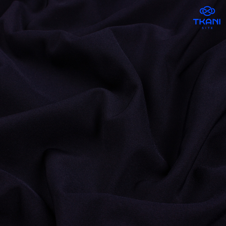 1044. Костюмная поливискоза с начесом. Темно-синий. Уценка!!! от Tkani.site