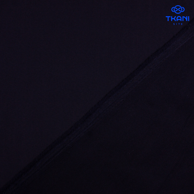 1044. Костюмная поливискоза с начесом. Темно-синий. Уценка!!! от Tkani.site