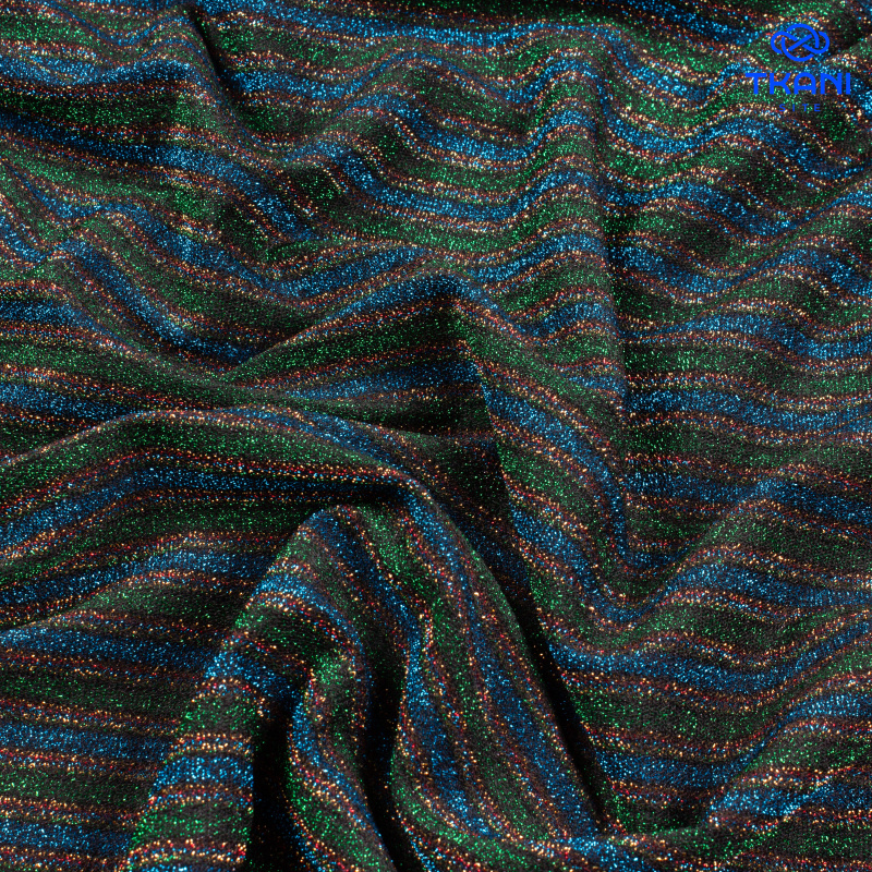 1046. Трикотажное полотно с люрексом. Полоски.