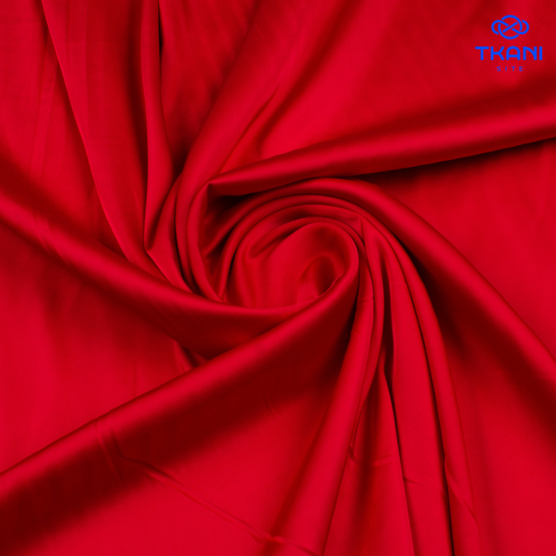 1053. Искусственный шелк. Армани. Красный. Уценка!!! от Tkani.site