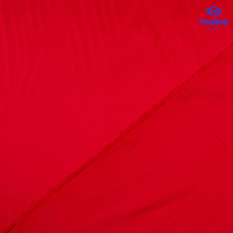 1053. Искусственный шелк. Армани. Красный. Уценка!!! от Tkani.site