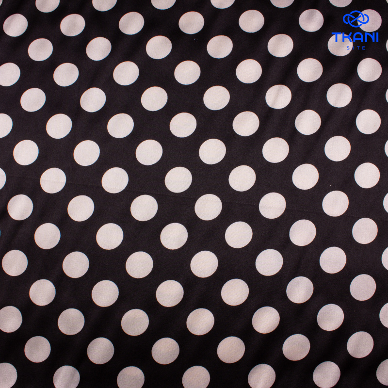 1055. Плательный атлас. В горошек.