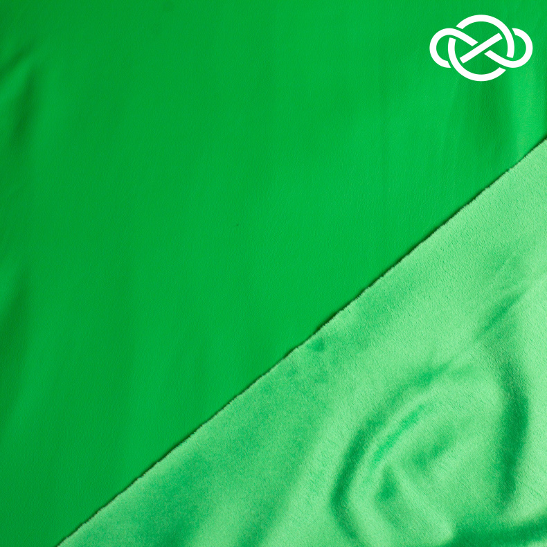 8665. Экокожа на велюре. Classic green. от Tkani.site