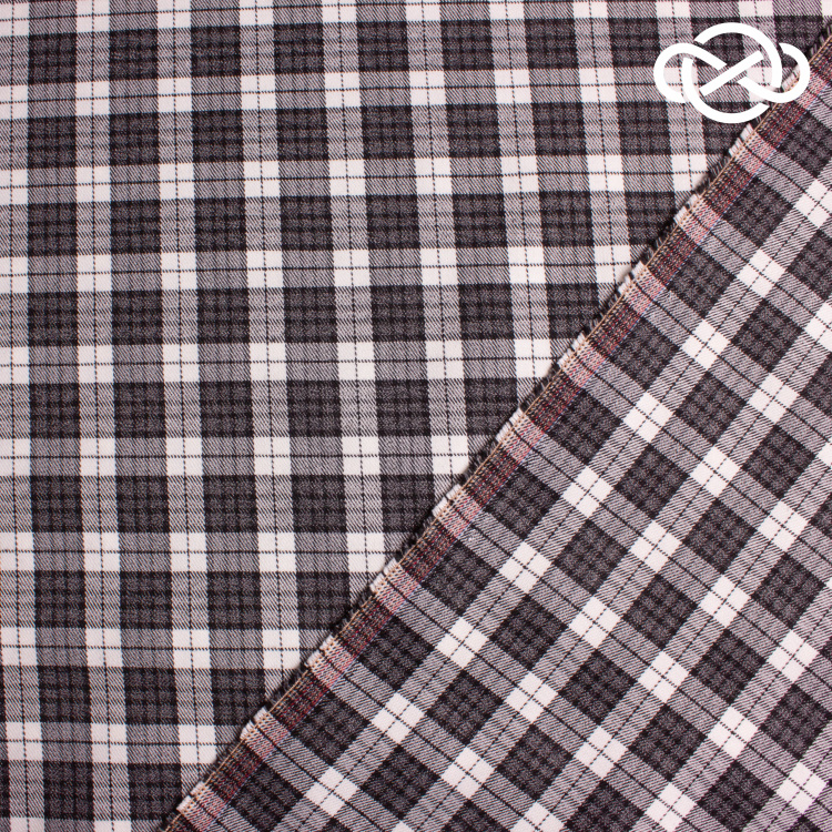 11758. Костюмная поливискоза. В клетку - фото 2