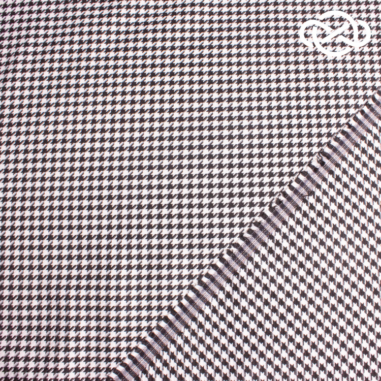 11765. Костюмная поливискоза. Жаккард. Pied de poule - фото 2