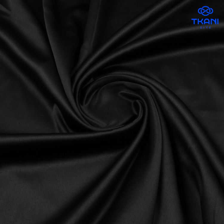 1063. Костюмно-плательный атлас. Черный.