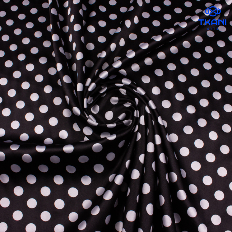 1082. Плательный атлас. В горох.