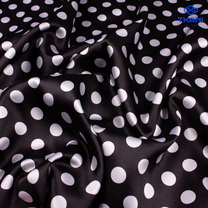 1082. Плательный атлас. В горох.