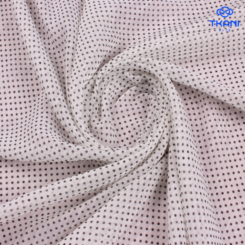 1084. Шифон. Крэш. В горошек. Уценка!!! от Tkani.site