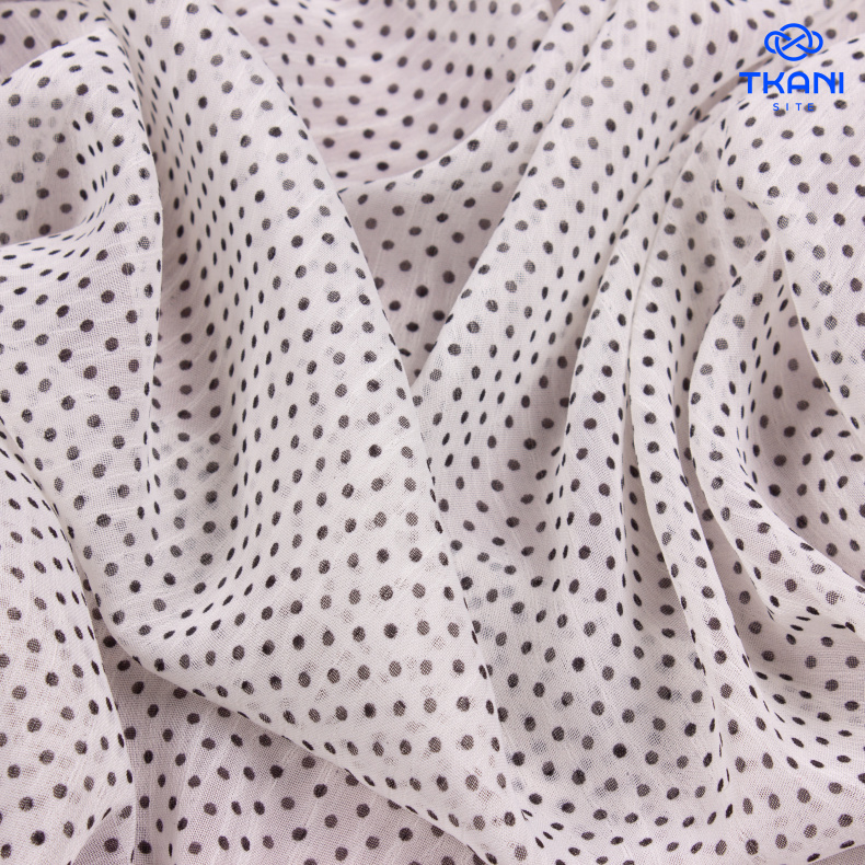 1084. Шифон. Крэш. В горошек. Уценка!!! от Tkani.site