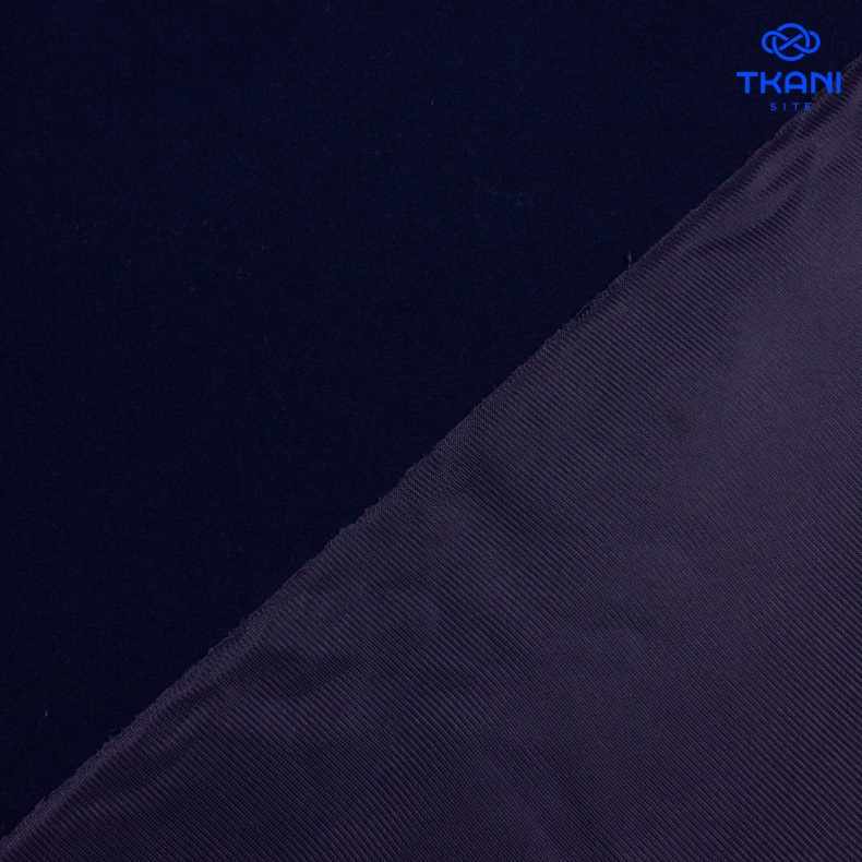 1086. Зир вельвет. Технический бархат. Темно-синий. от Tkani.site