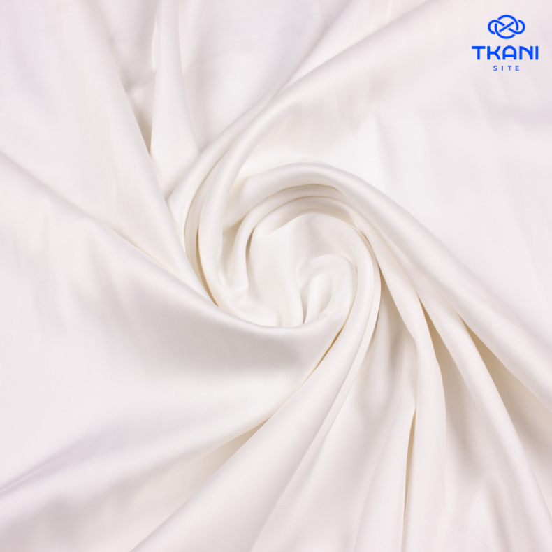 1087. Искусственный шелк. Армани. Молочный. Уценка!!! от Tkani.site