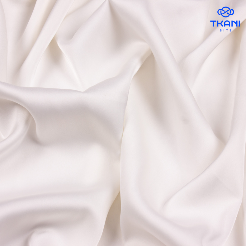 1087. Искусственный шелк. Армани. Молочный. Уценка!!! от Tkani.site