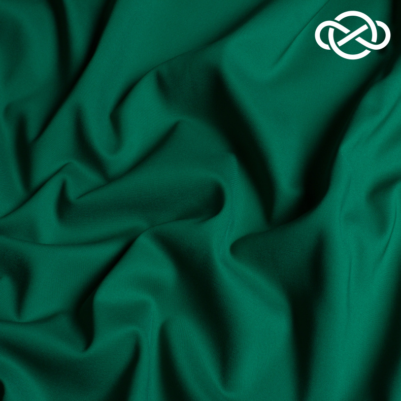 11981. Костюмная. Мерсеризованный хлопок. Luxury. Deep Mint от Tkani.site