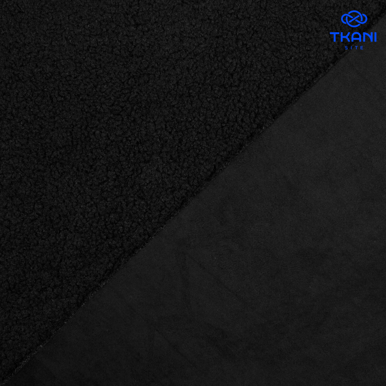 78648. Дубленка на шерпе. Черный. от Tkani.site