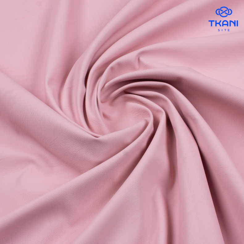 1089. Фактурная экокожа. Розовый. от Tkani.site