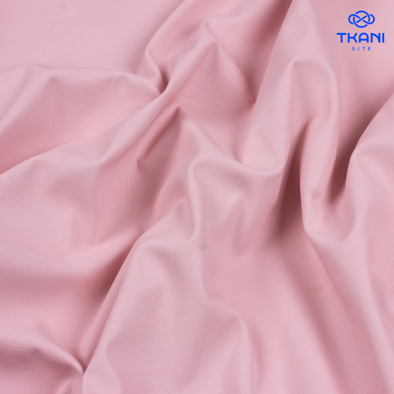 1089. Фактурная экокожа. Розовый. от Tkani.site