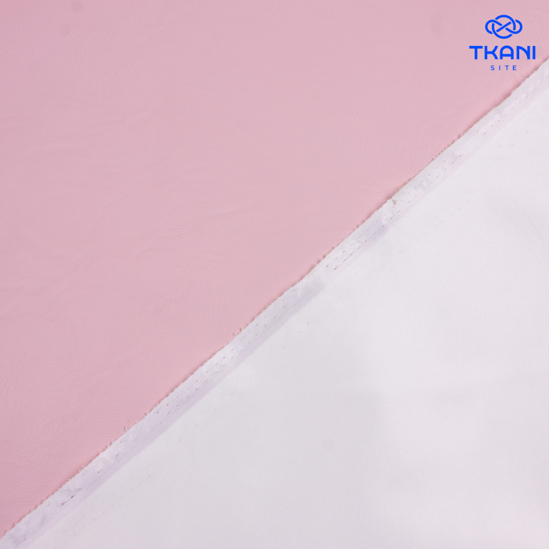 1089. Фактурная экокожа. Розовый. от Tkani.site