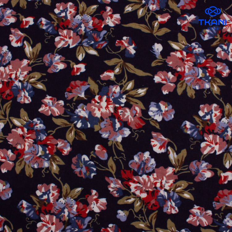 78449. Лен с вискозой. Принт.