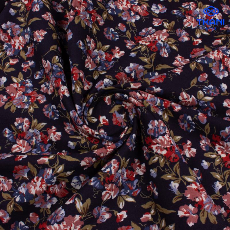 78449. Лен с вискозой. Принт.