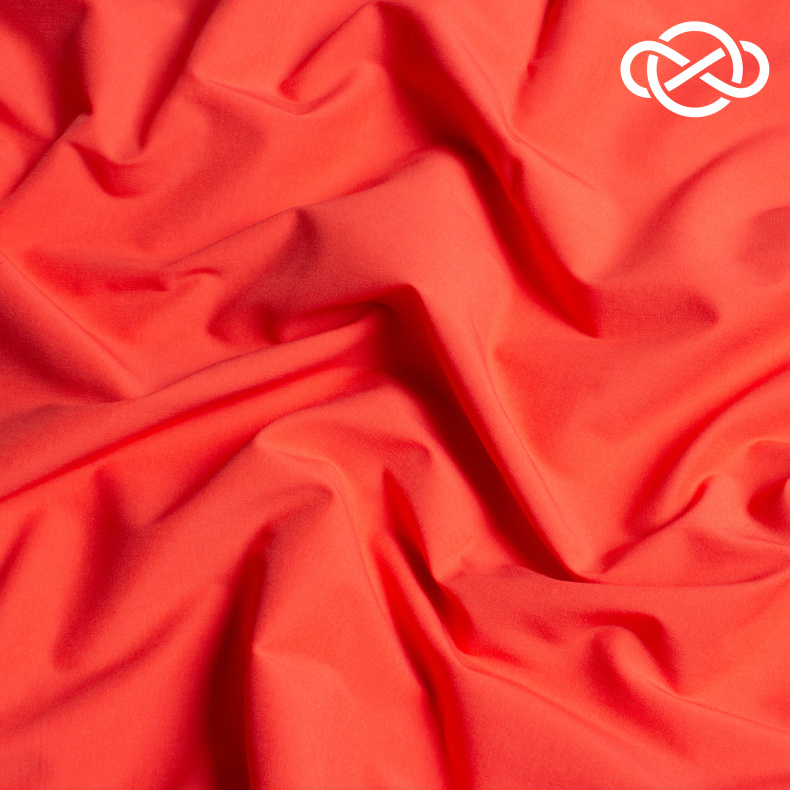 9100. Плательная. Хлопок с вискозой. Fusion coral. от Tkani.site