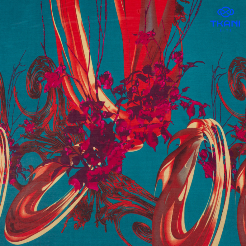 1100. Шифон. Принт. от Tkani.site