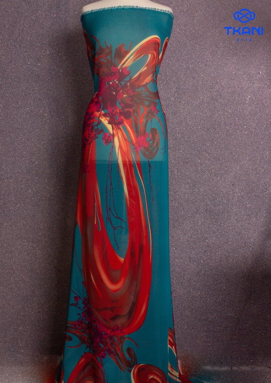 1100. Шифон. Принт. от Tkani.site