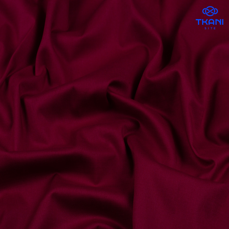 1101. Шлифованный поплин. Конопля. Вишневый. от Tkani.site