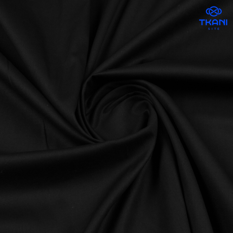 1104. Шлифованный поплин. Конопля. Черный. от Tkani.site