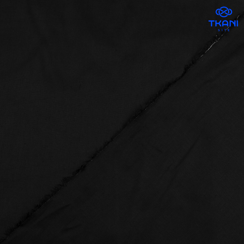 1104. Шлифованный поплин. Конопля. Черный. от Tkani.site