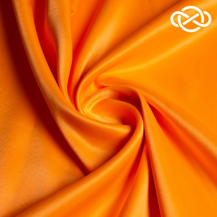 12323. Креп атлас. Flame orange