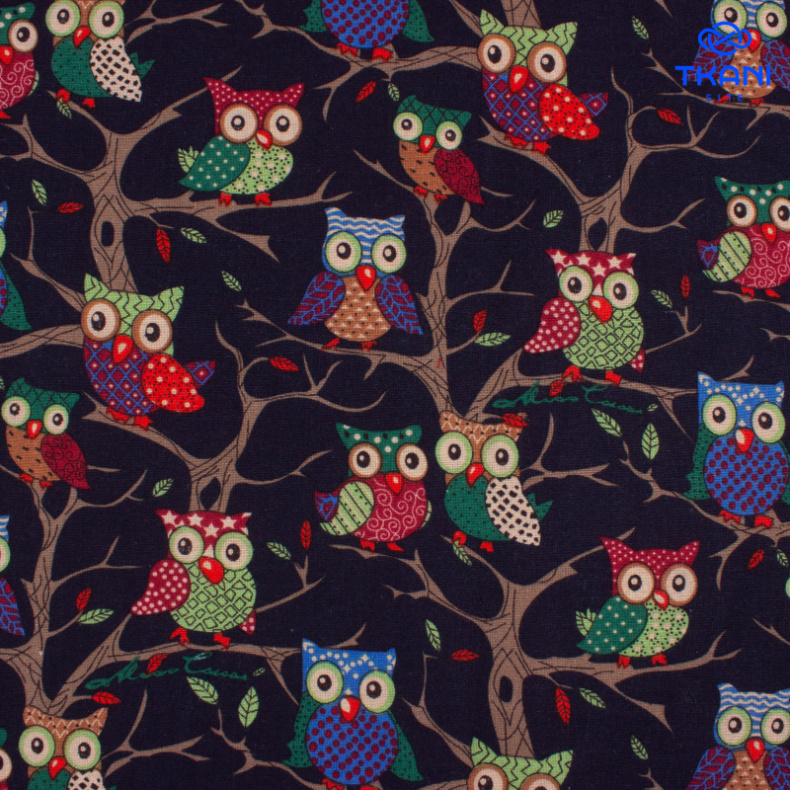 73590. Лен с вискозой. Принт. от Tkani.site