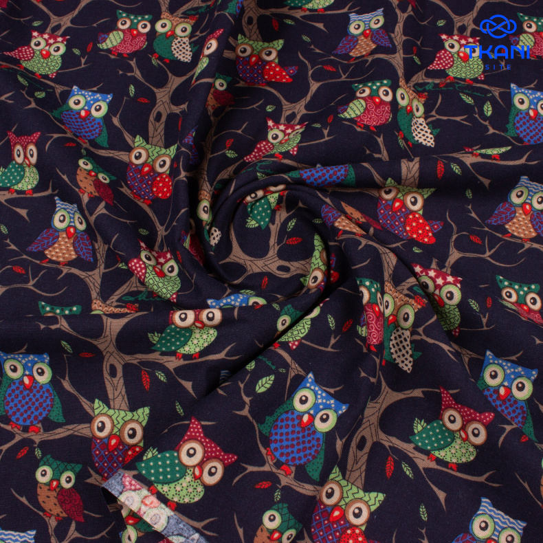 73590. Лен с вискозой. Принт. от Tkani.site