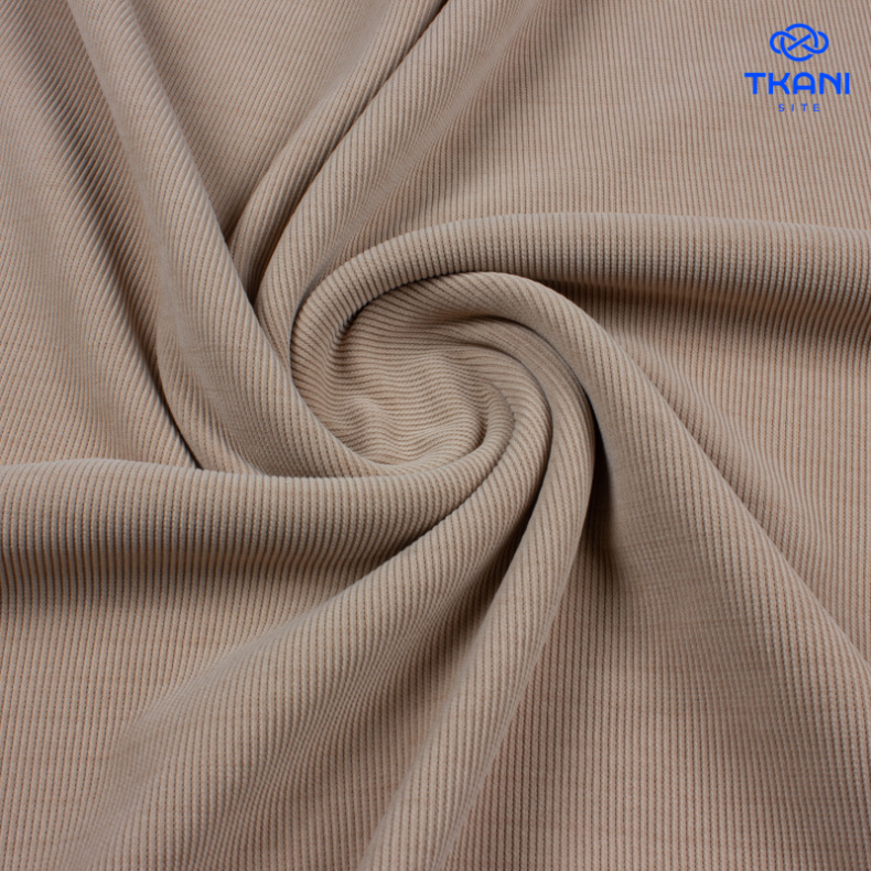 1111. Трикотажный вельвет.  Пшеничный. от Tkani.site