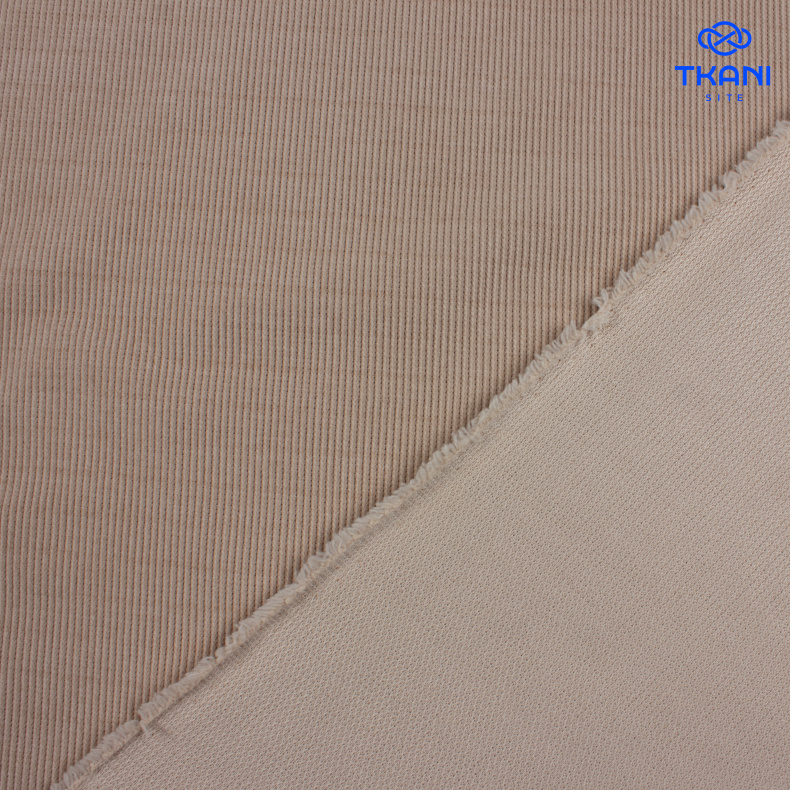 1111. Трикотажный вельвет.  Пшеничный. от Tkani.site