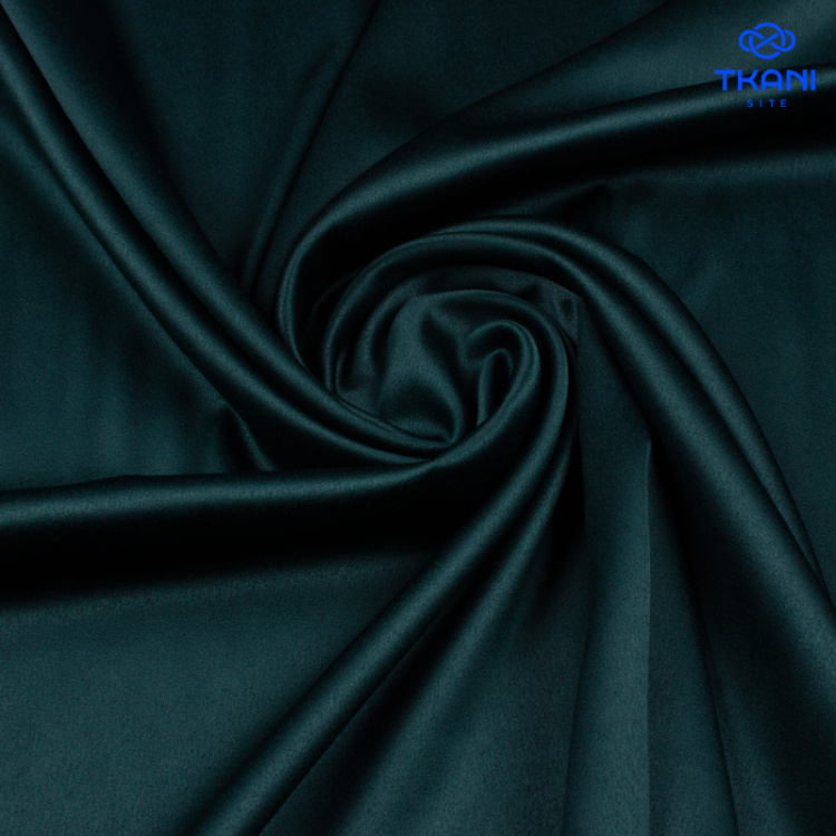 1115. Костюмно-плательный атлас. Темно-зеленый. Уценка!!!