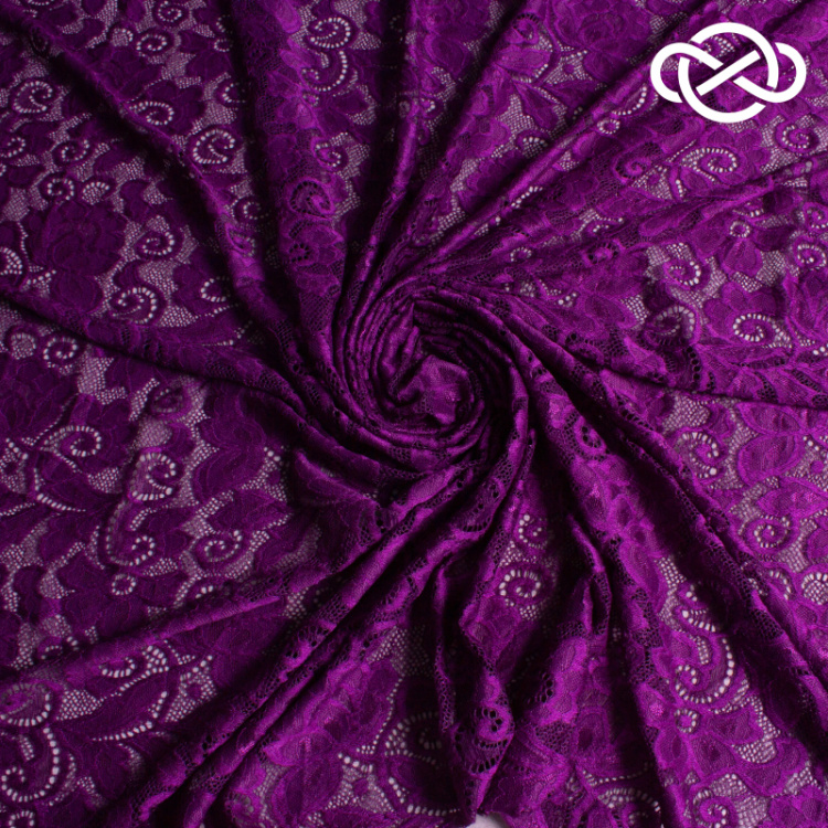12651. Гипюр с фестончатыми краями. Juice purple