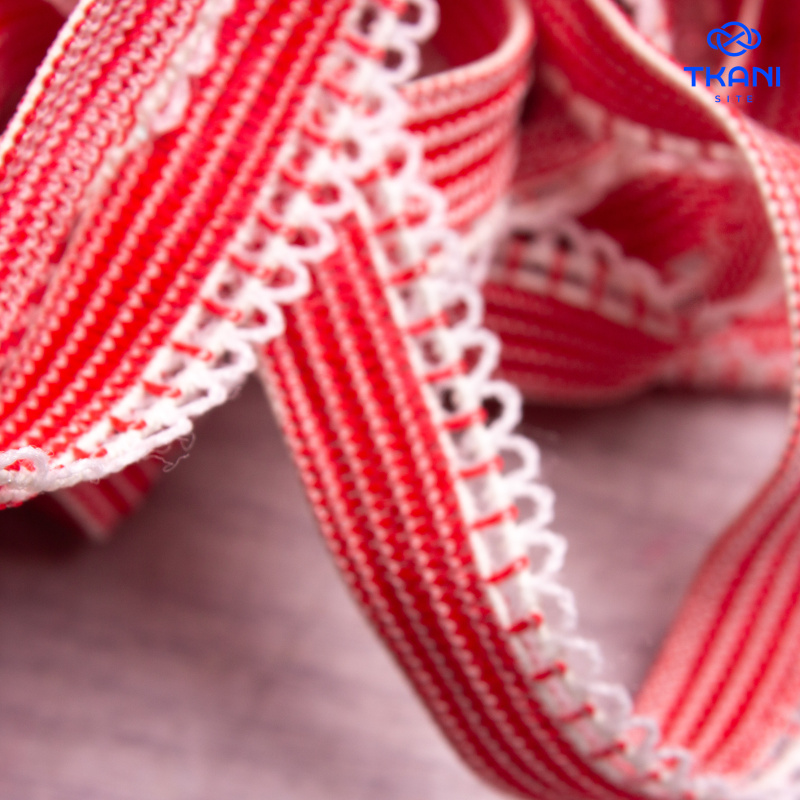 2141. Резинка бельевая декоративная 1см*10м (цена за упаковку)