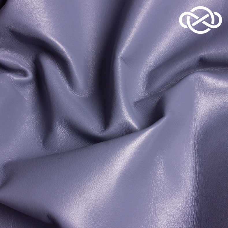 12674. Мягкая натуральная кожа. Италия. Дымная лаванда. Размер 77дм² от Tkani.site