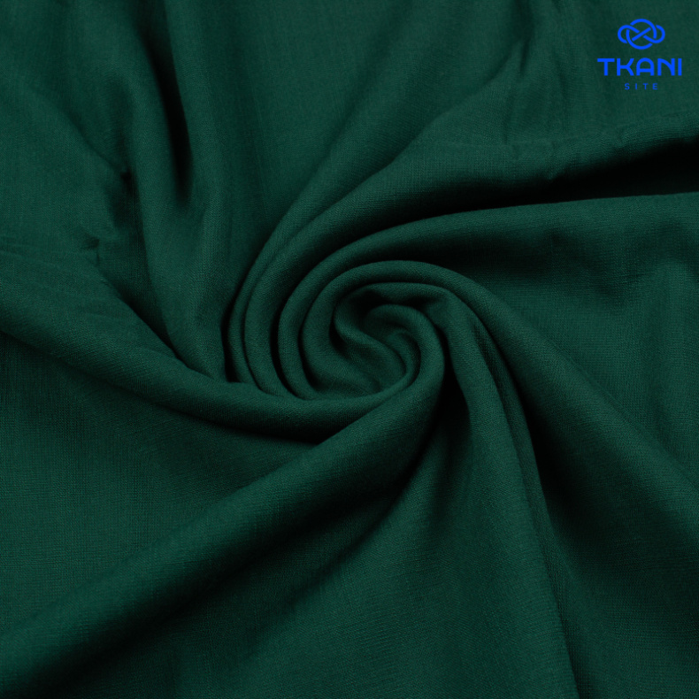 74330. Плательная. Лен с вискозой. Галапагосский зеленый. Уценка!!! от Tkani.site