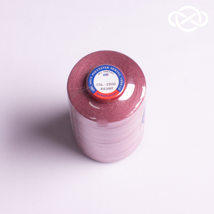 12755. Нитки швейные универсальные Sewing thread.  40/2. № Е628M/ 5000y/ Color 1580. Цена за 1шт - фото 1